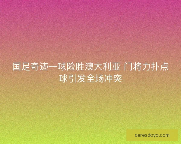 国足奇迹一球险胜澳大利亚 门将力扑点球引发全场冲突